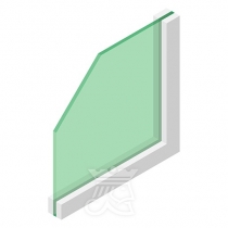 Gekleurd enkel glas