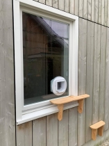 Isolatieglas met uitsparing voor kattenluik